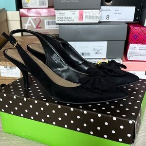 Kelly & Katie Black Bow Heels